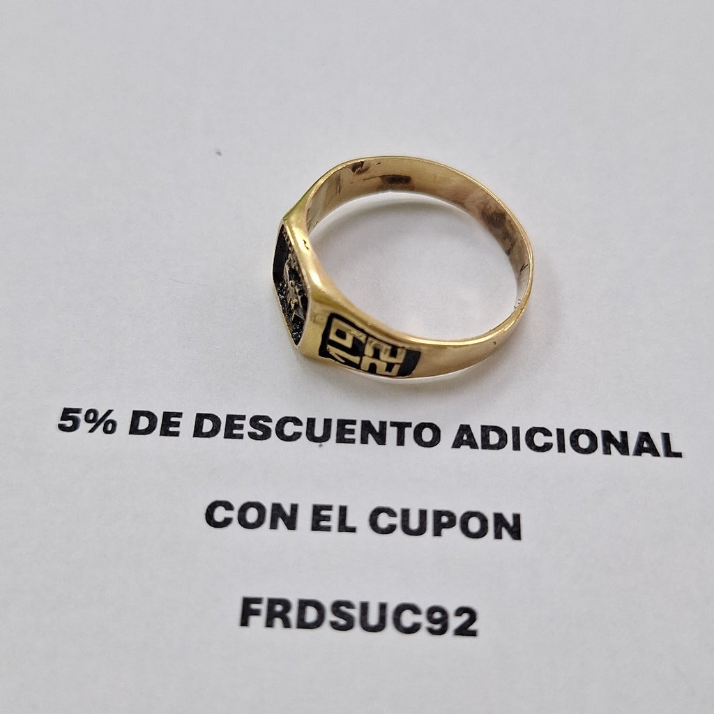 ANILLO DE GRADUACIÓN ORO 10 K 3.2 GRMS (SEMINUEVO)