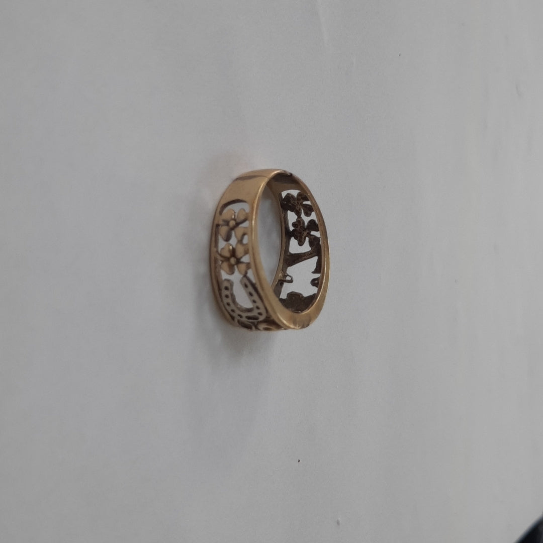ARGOLLA DE LA SUERTE ORO 14 K 5,10 GRMS (SEMINUEVO)