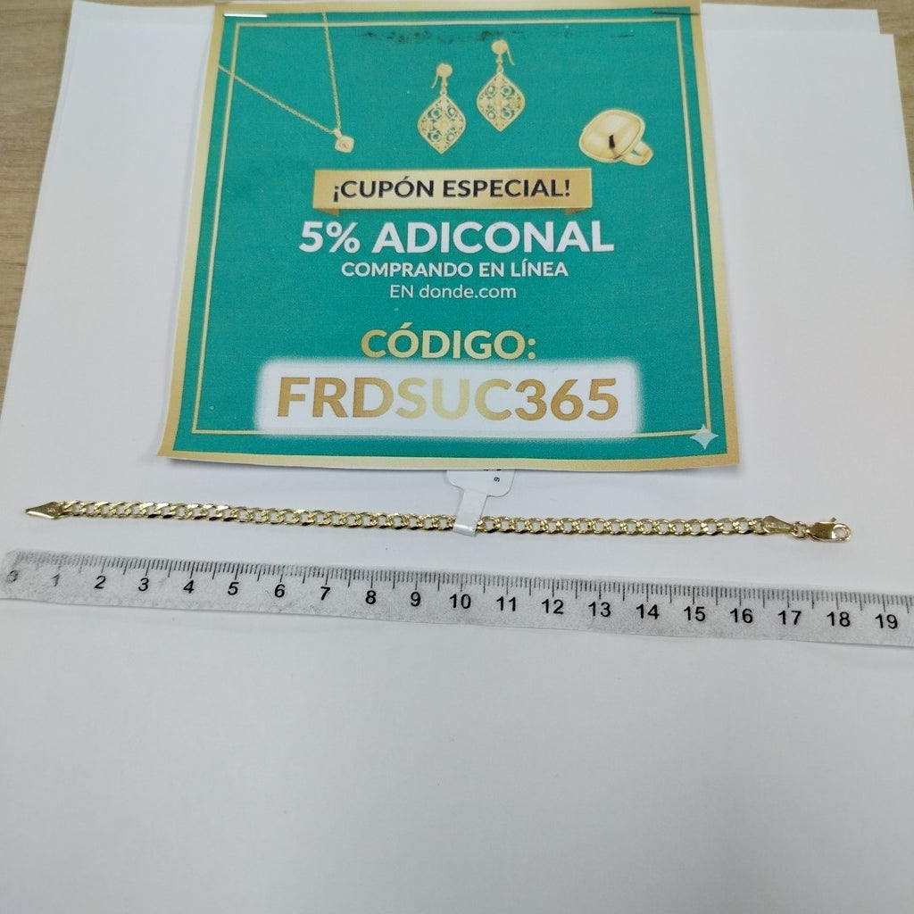 PULSERAS BARBADA ORO 14K 18 CM 4.6 GR (NUEVO)
