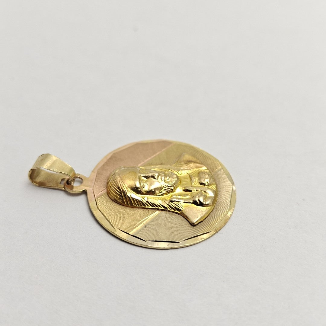 MEDALLA RELIGIOSA ORO COMBINADO 14 K 1.7 GRMS (SEMINUEVO)
