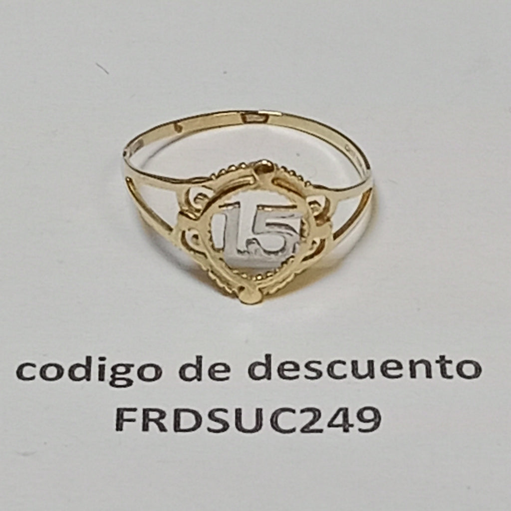 ANILLO CONMEMORATIVO ORO 10 K 0,90 GRMS (SEMINUEVO)