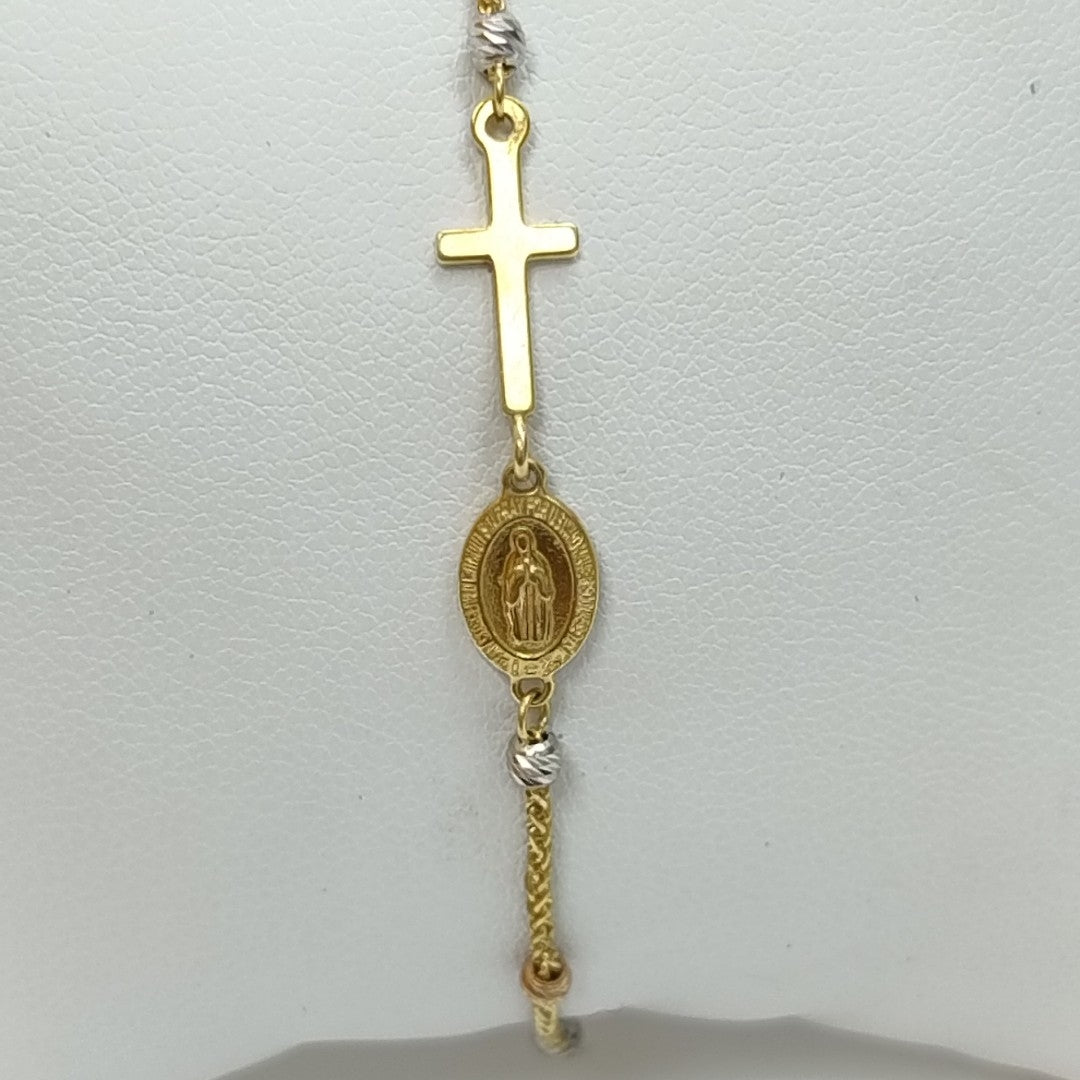PULSERA ORO COMBINADO 14 K 2.3 GRMS (SEMINUEVO)