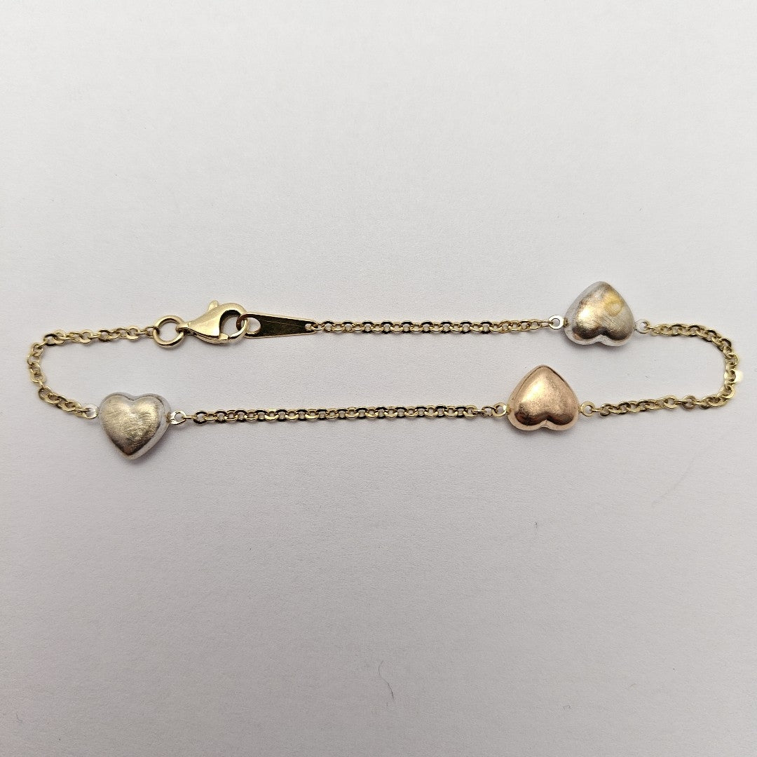 PULSERA ORO, ORO COMBINADO 14 K 2.8 GRMS (SEMINUEVO)