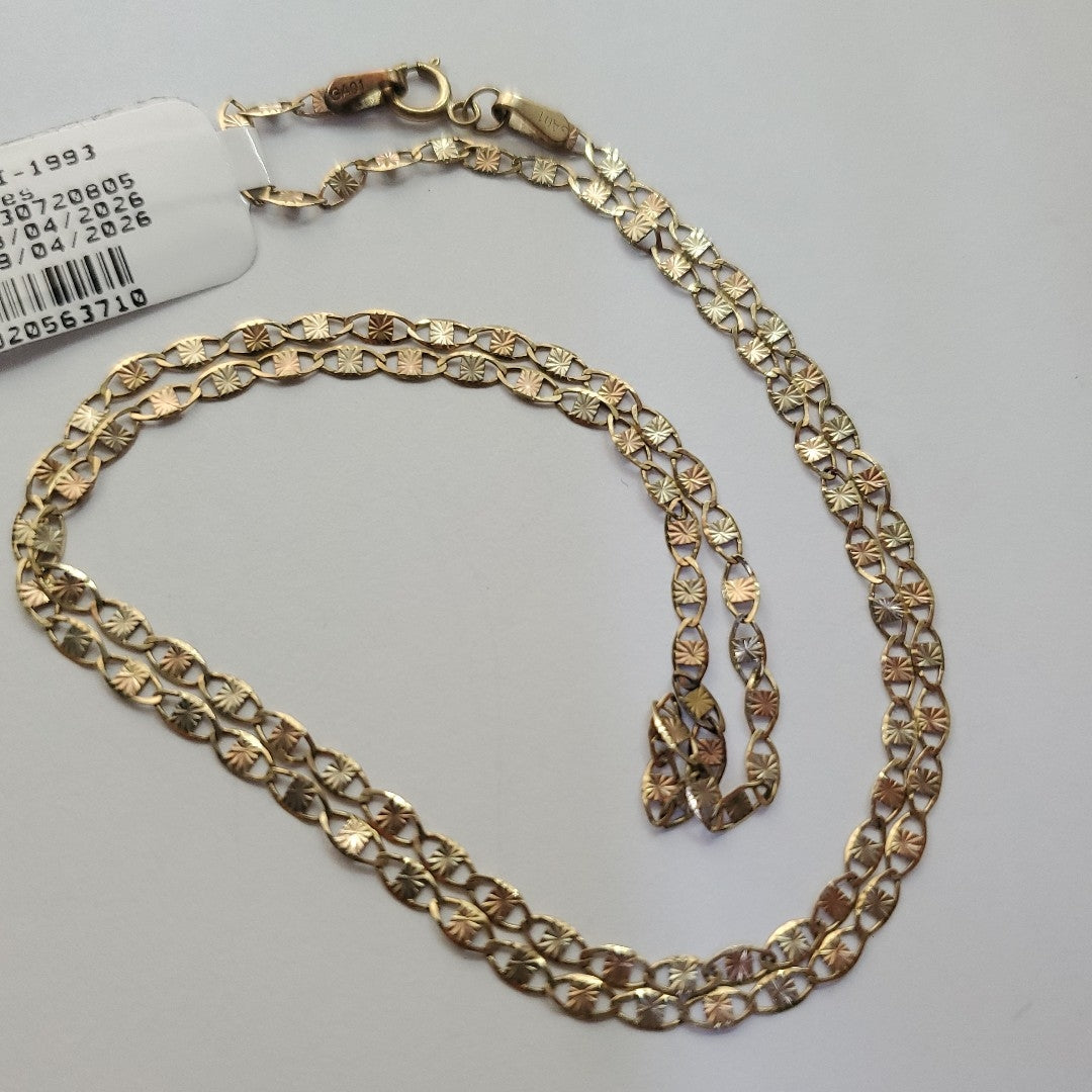 CADENA ORO, ORO COMBINADO 10 K 2.6 GRMS (SEMINUEVO)