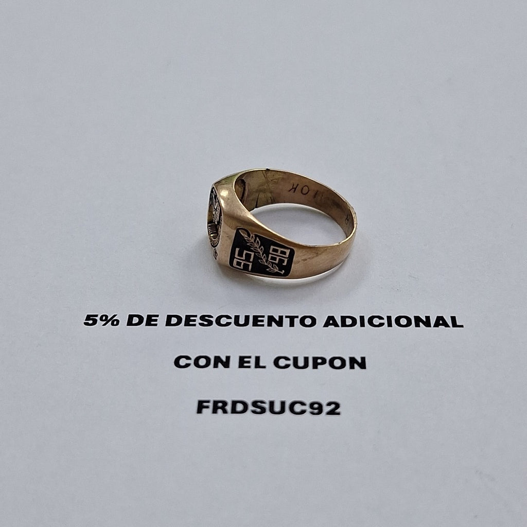 ANILLO DE GRADUACIÓN ORO 10 K 4,00 GRMS (SEMINUEVO)