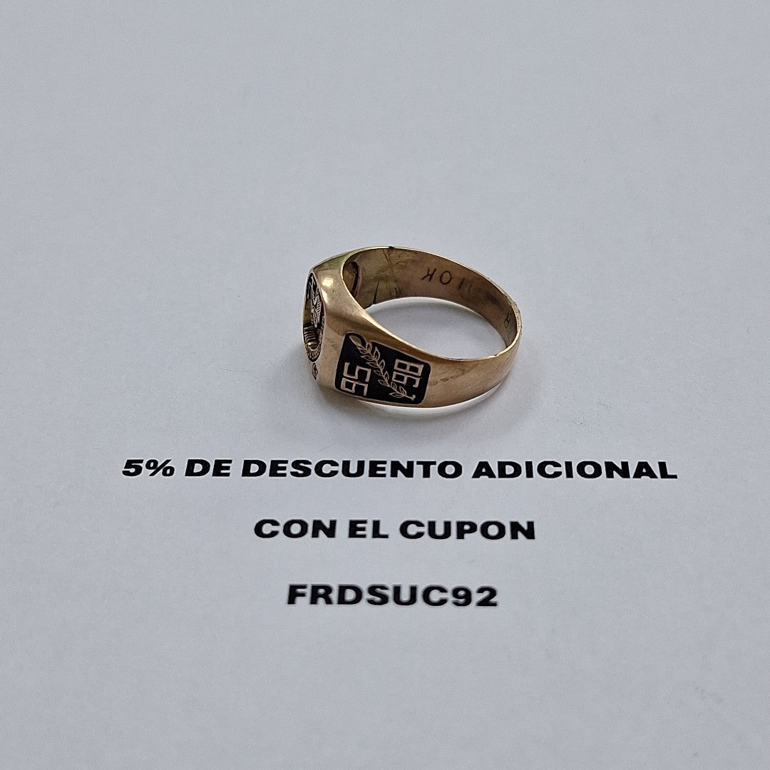 ANILLO DE GRADUACIÓN ORO 10 K 4,00 GRMS (SEMINUEVO)