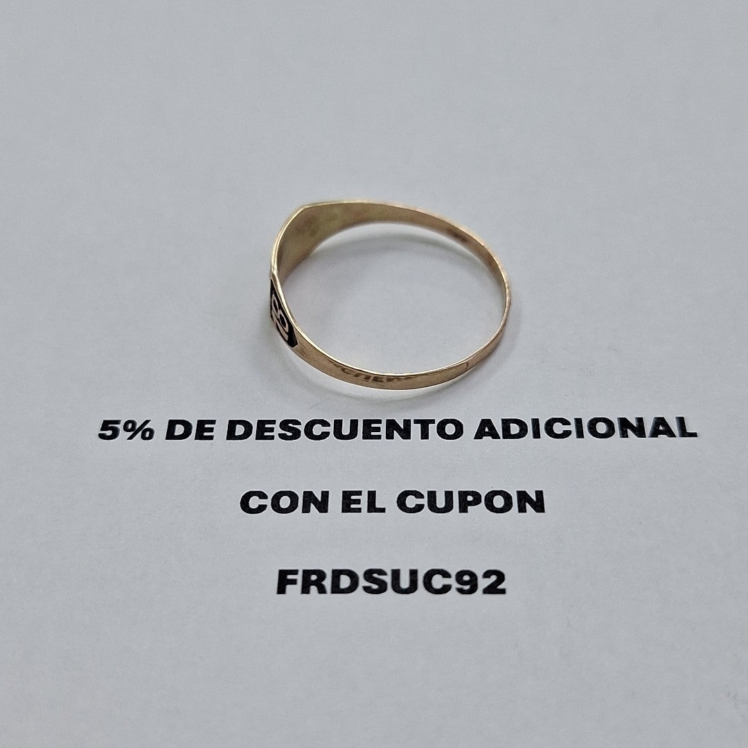 ANILLO DE GRADUACIÓN ORO 8 K 1,00 GRMS (SEMINUEVO)