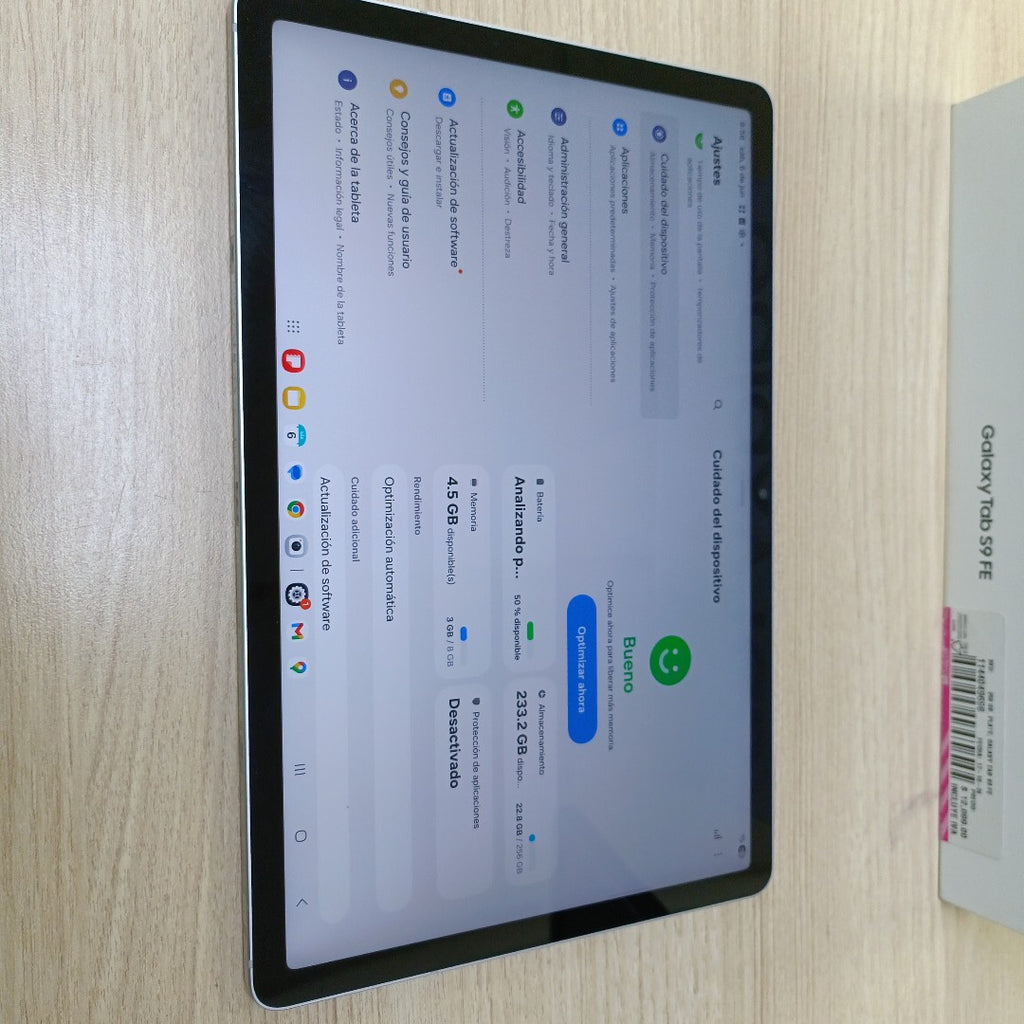 TABLETA SAMSUNG GALAXY TAB S9 FE SM-X510 (2023) 256 GB 8 GB RAM (SEMINUEVO)