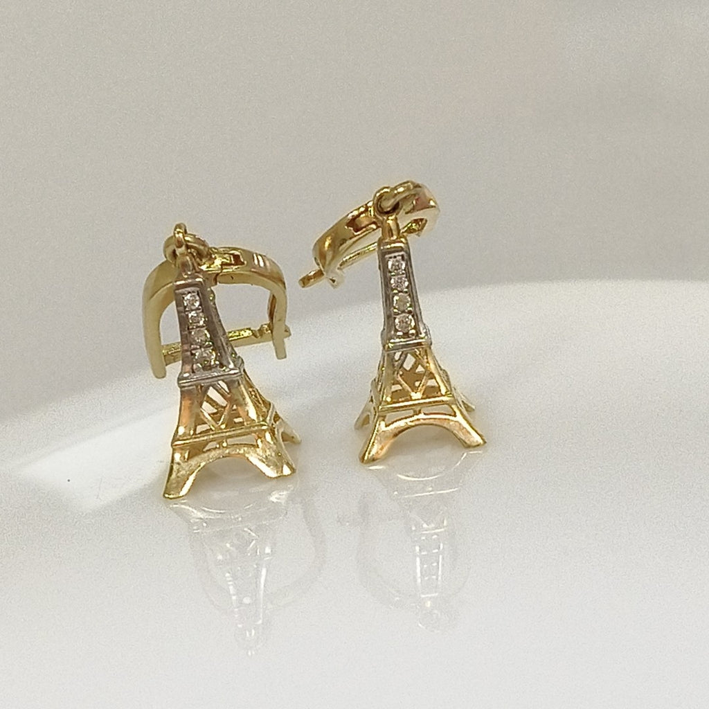 BROQUELES ORO 14K 3.2 (NUEVO)