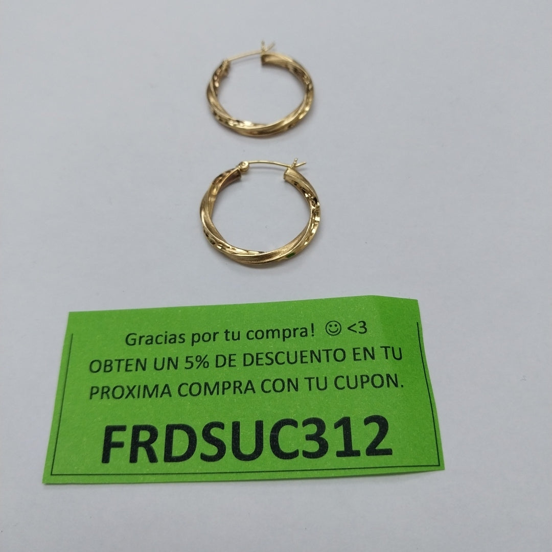 ARRACADAS PAR ORO 10 K 2 GRMS (SEMINUEVO)