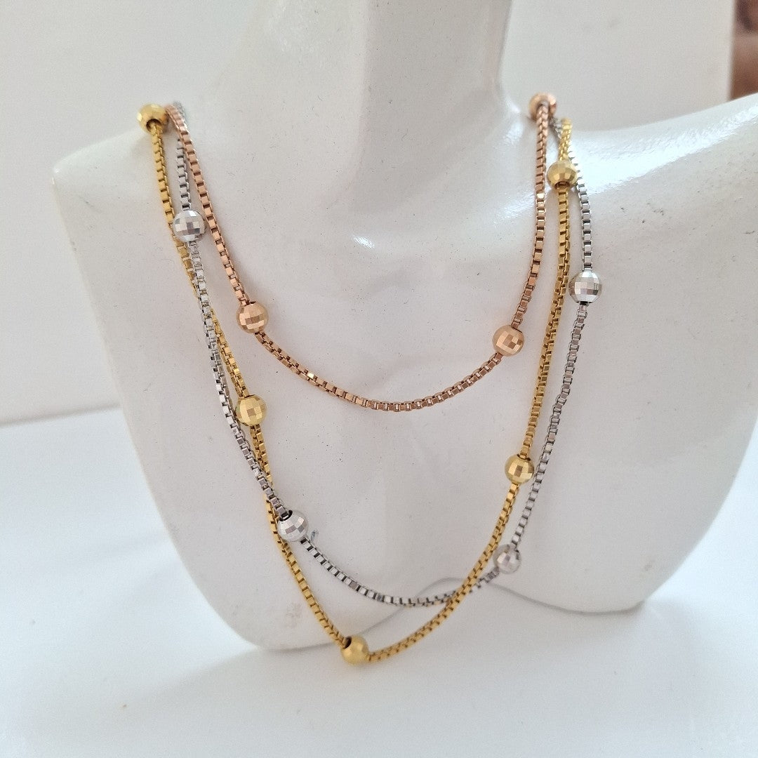 COLLAR ORO COMBINADO 14 K 10,70 GRMS (SEMINUEVO)