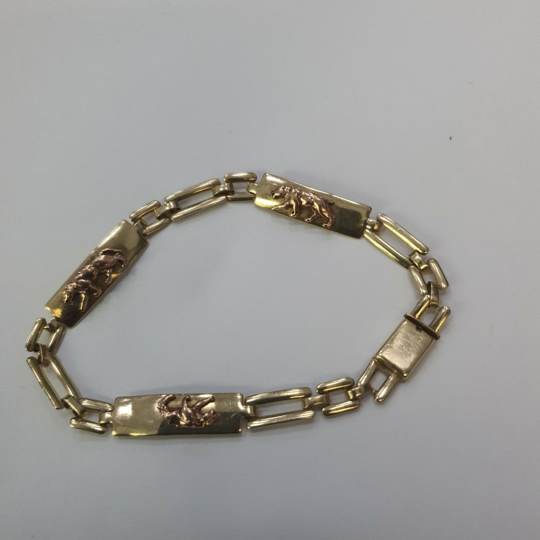 PULSERA ORO COMBINADO 10 K 9,00 GRMS (SEMINUEVO)