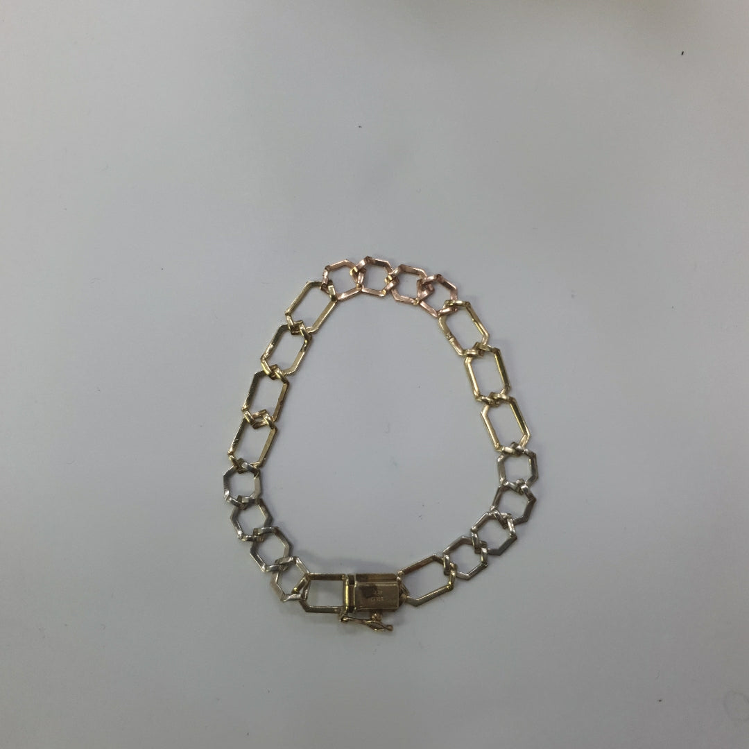 PULSERA ORO COMBINADO 10 K 5,50 GRMS (SEMINUEVO)