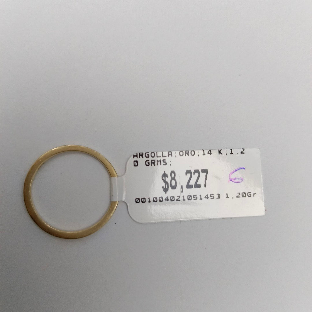 ARGOLLA ORO 14 K 1,20 GRMS (SEMINUEVO)