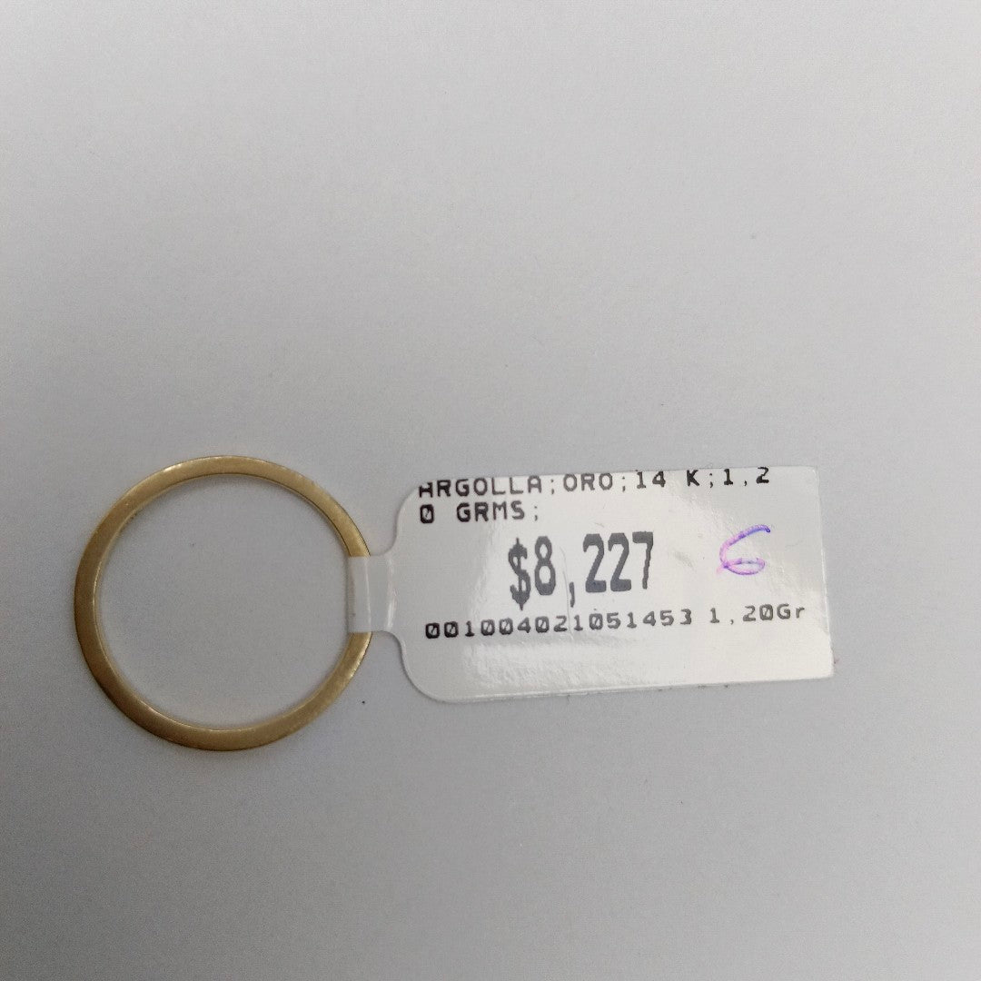 ARGOLLA ORO 14 K 1,20 GRMS (SEMINUEVO)