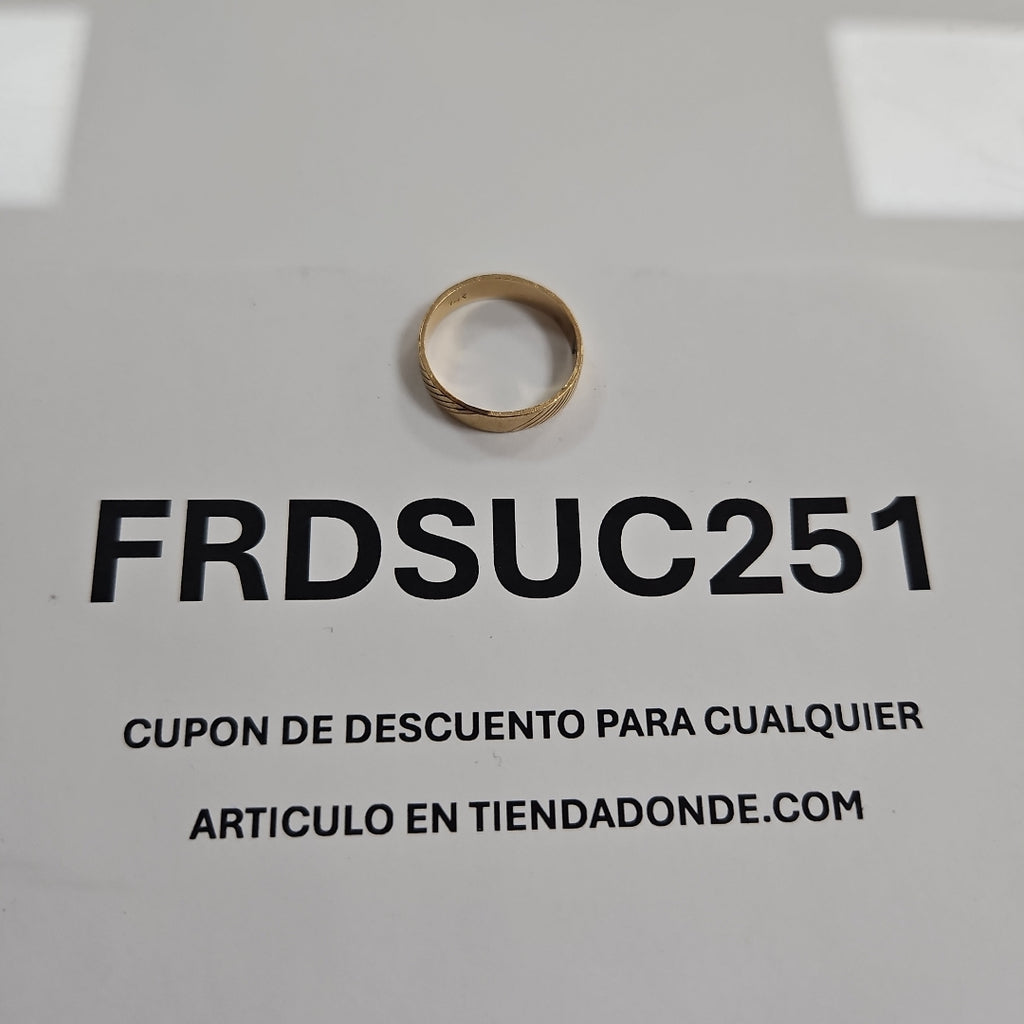 ARGOLLA ORO 14 K 2.3 GRMS (SEMINUEVO)