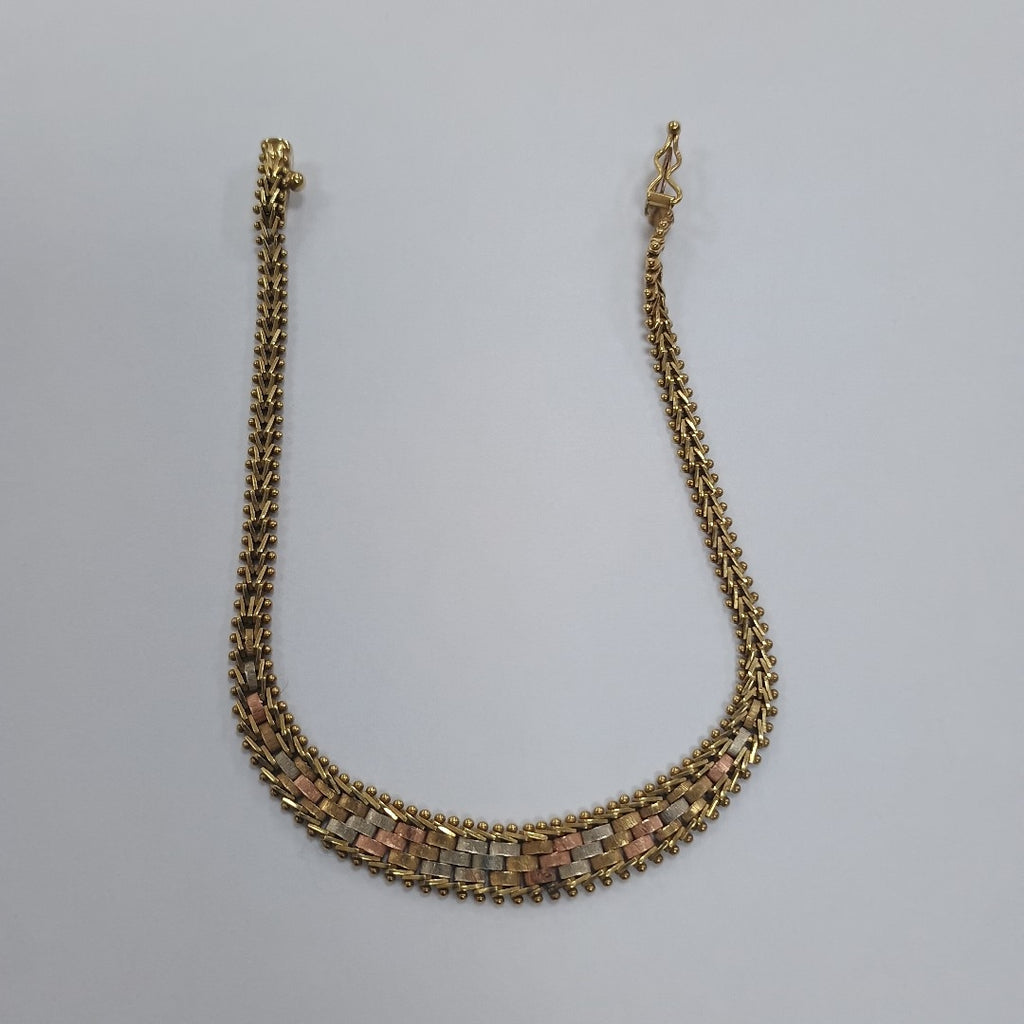 PULSERA ORO COMBINADO 10 K 7.4 GRMS (SEMINUEVO)