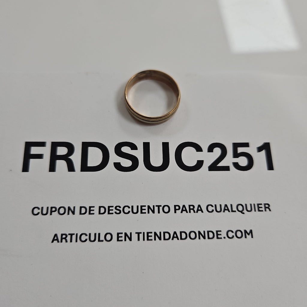 ARGOLLA ORO, ORO COMBINADO 10 K 2.2 GRMS (SEMINUEVO)