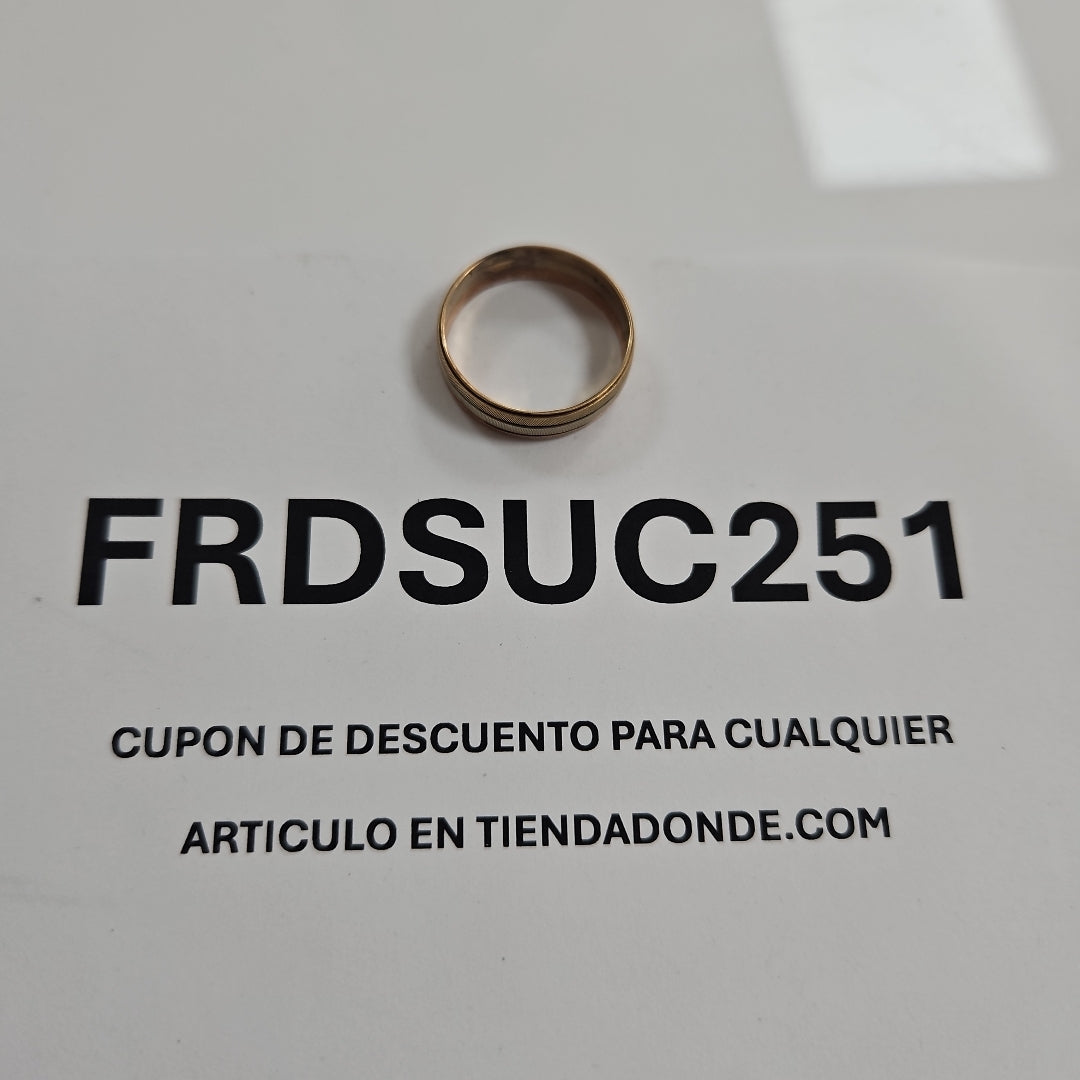 ARGOLLA ORO, ORO COMBINADO 10 K 2.2 GRMS (SEMINUEVO)