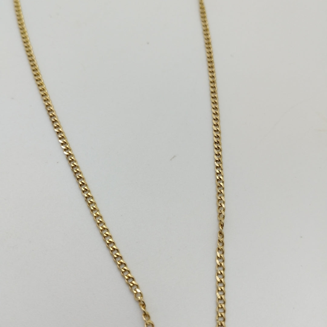 CADENAS TEJIDO BARBADA ORO 10K 55 CM 3.8 GR (NUEVO)