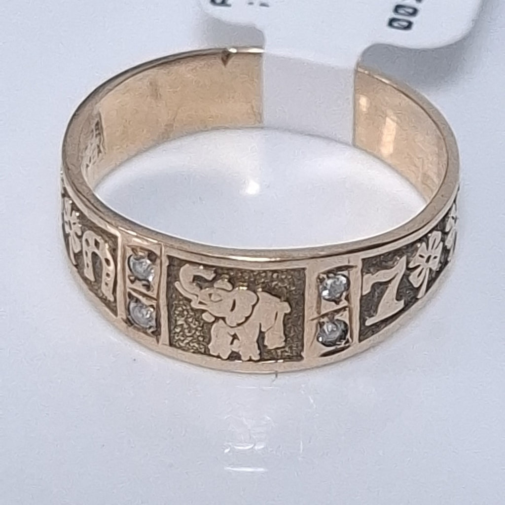 ARGOLLA DE LA SUERTE ORO 14 K 3,40 GRMS (SEMINUEVO)