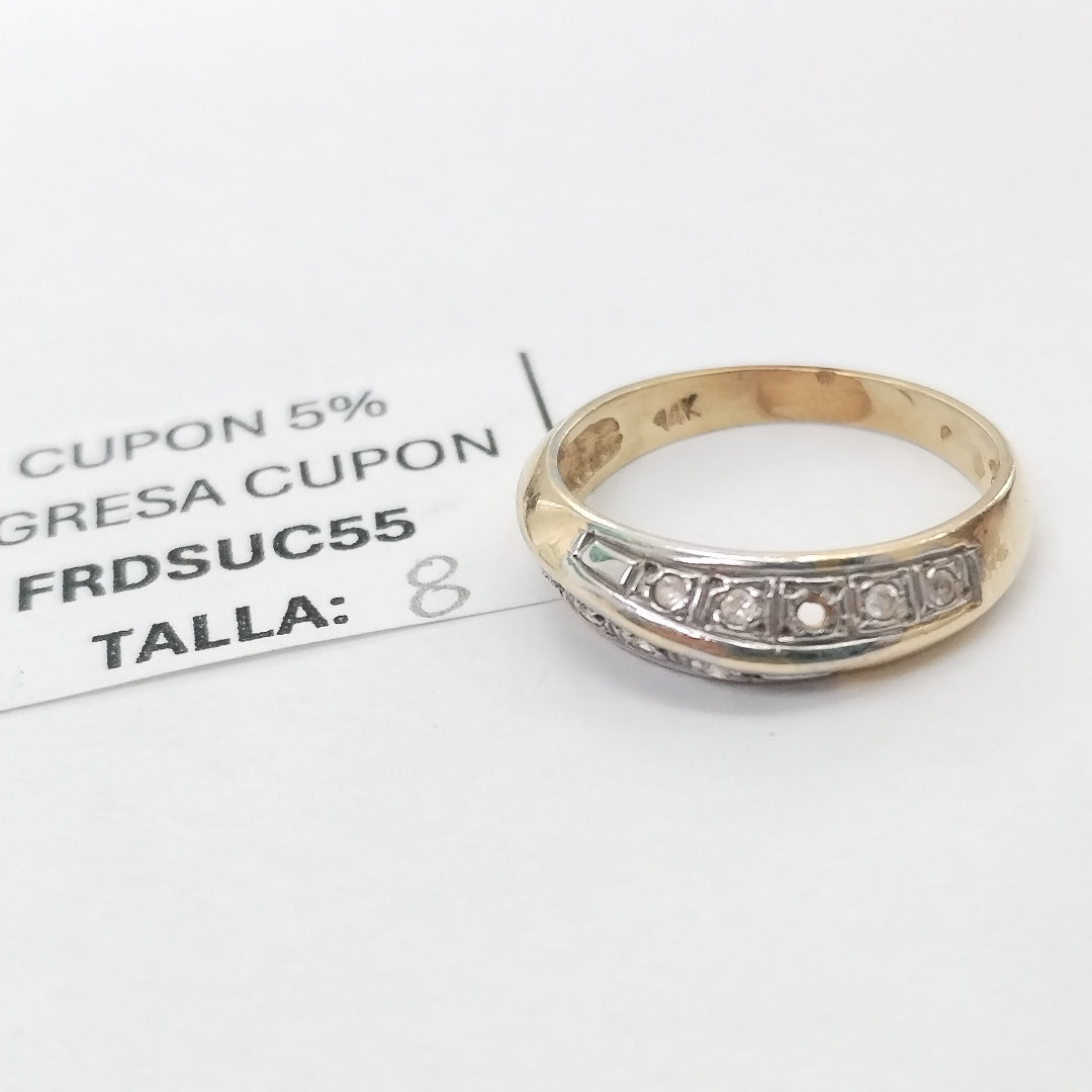 ANILLITO ORO, ORO BLANCO 14 K 2.7 GRMS (SEMINUEVO)