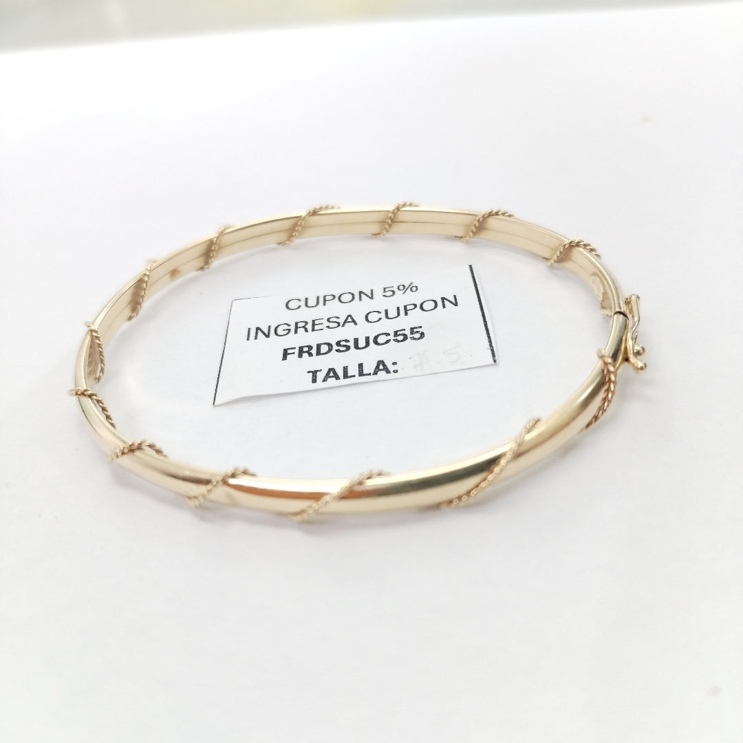 PULSERA RIGIDA ORO 14 K 5.3 GRMS (SEMINUEVO)