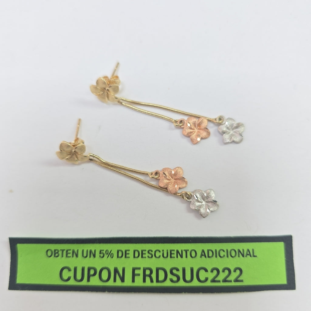 BROQUELES PAR ORO 14 K 3,20 GRMS (SEMINUEVO)