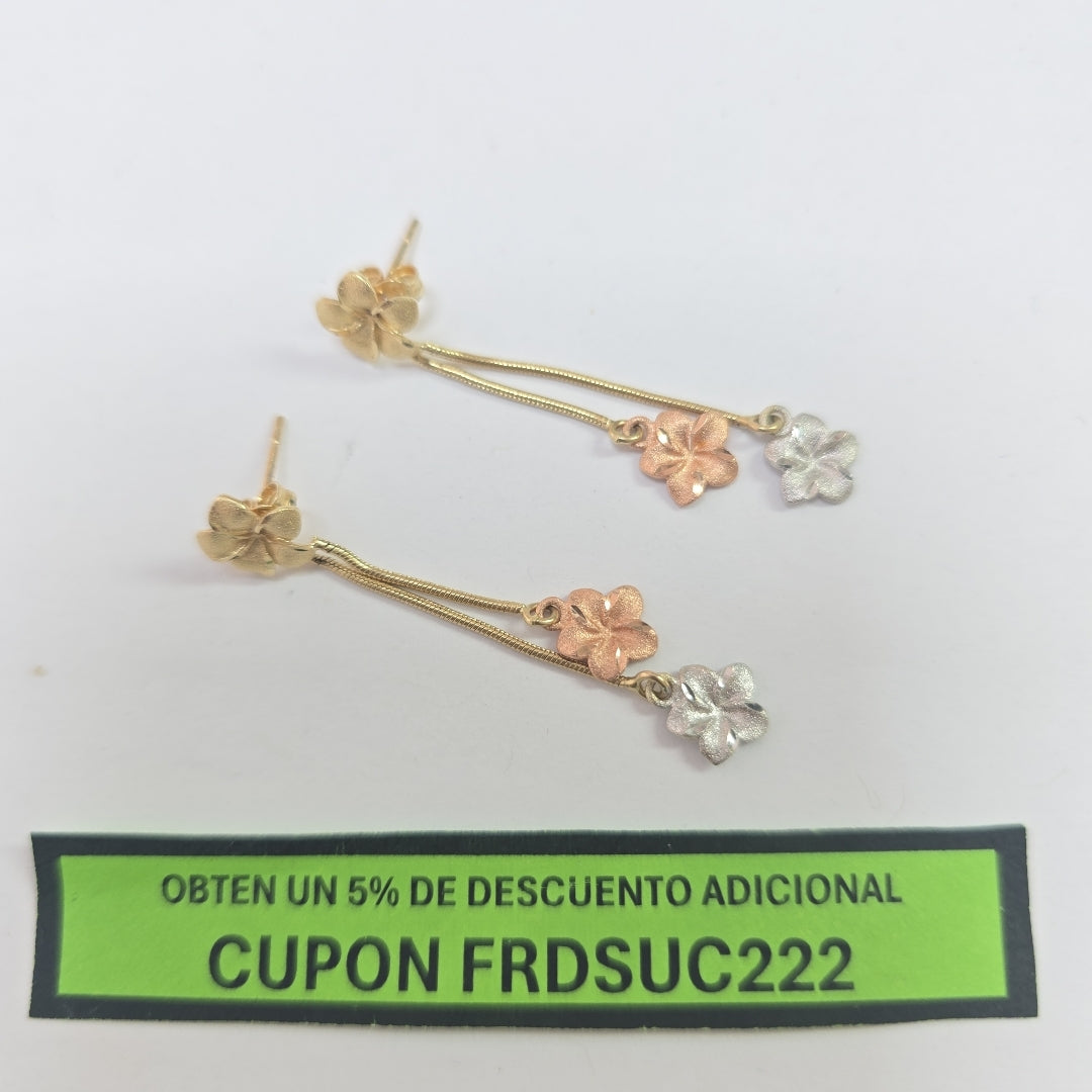 BROQUELES PAR ORO 14 K 3,20 GRMS (SEMINUEVO)