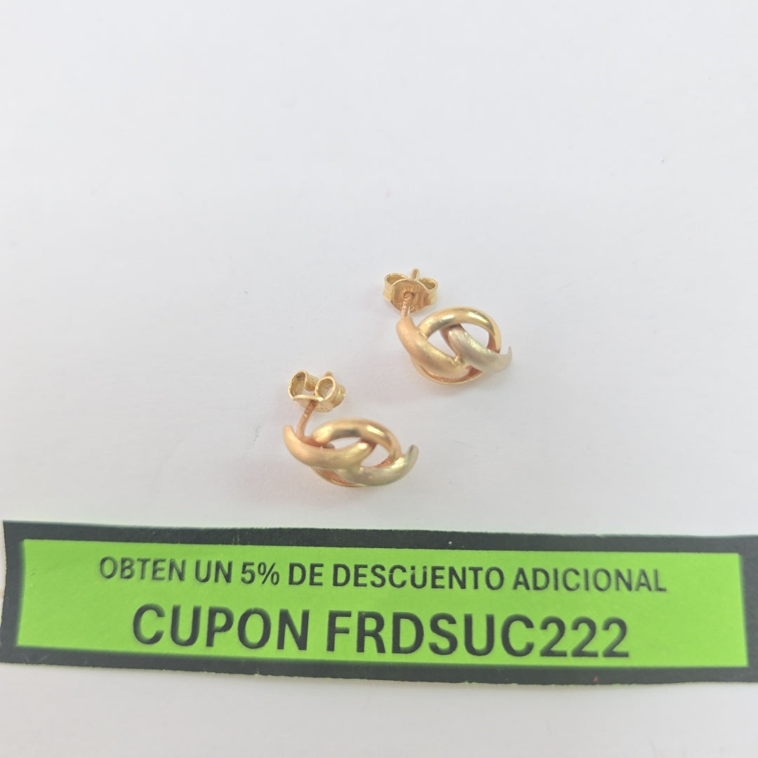 BROQUELES PAR ORO 14 K 1,40 GRMS (SEMINUEVO)