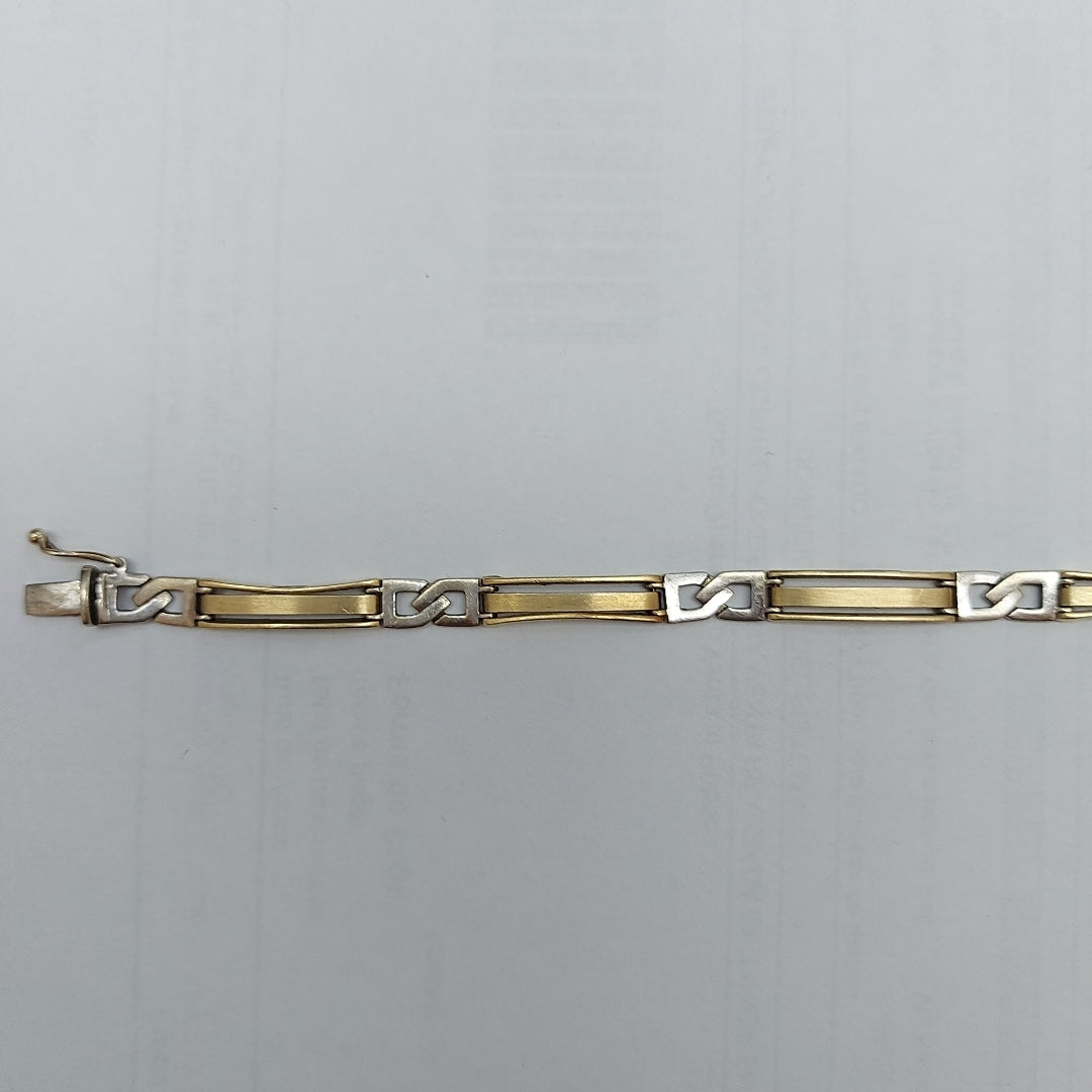 PULSERA ORO COMBINADO 14 K 13.3 GRMS (SEMINUEVO)