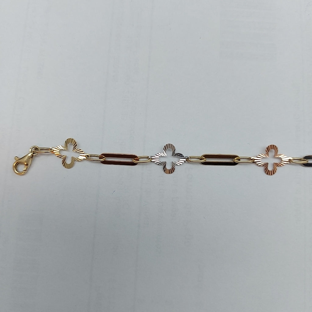 PULSERA ORO COMBINADO 14 K 3,80 GRMS (SEMINUEVO)