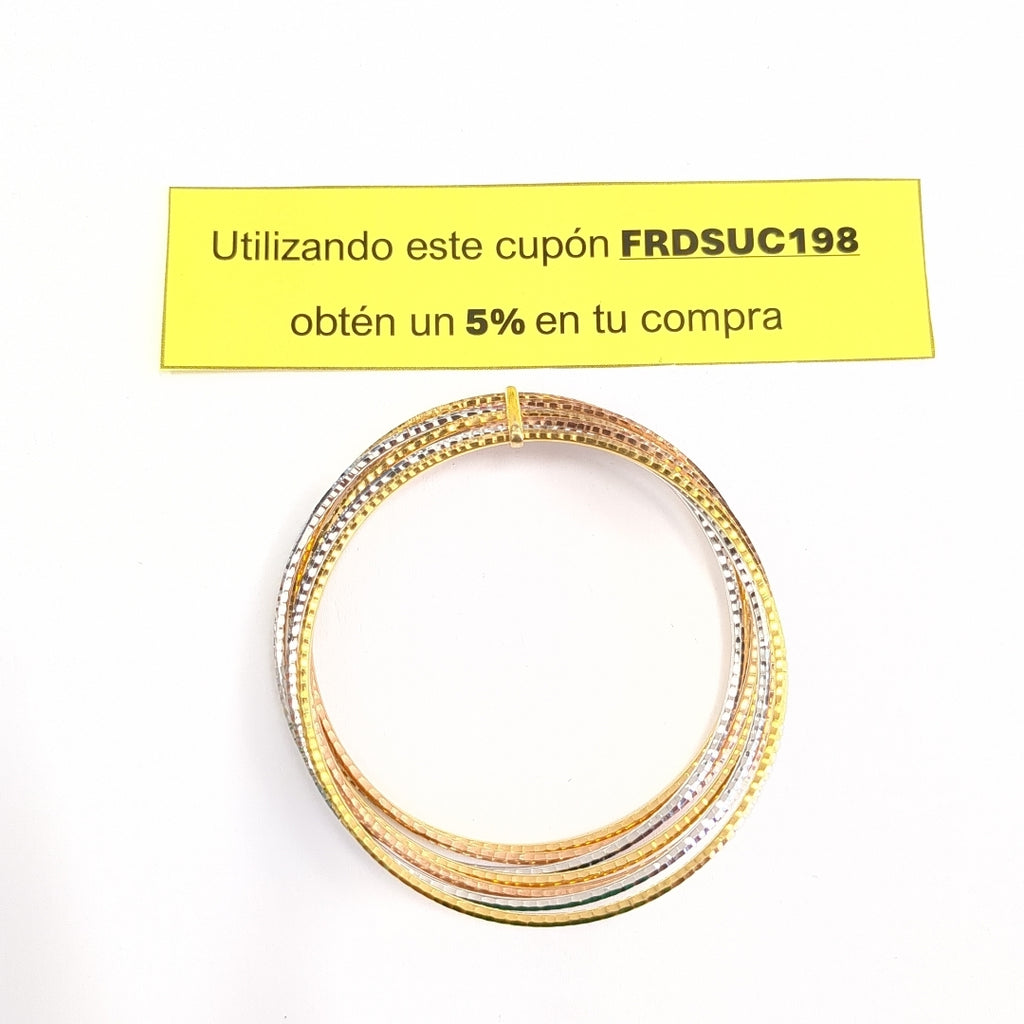 SEMANARIO DE PULSERAS ORO COMBINADO 14 K 17.3 GRMS (SEMINUEVO)