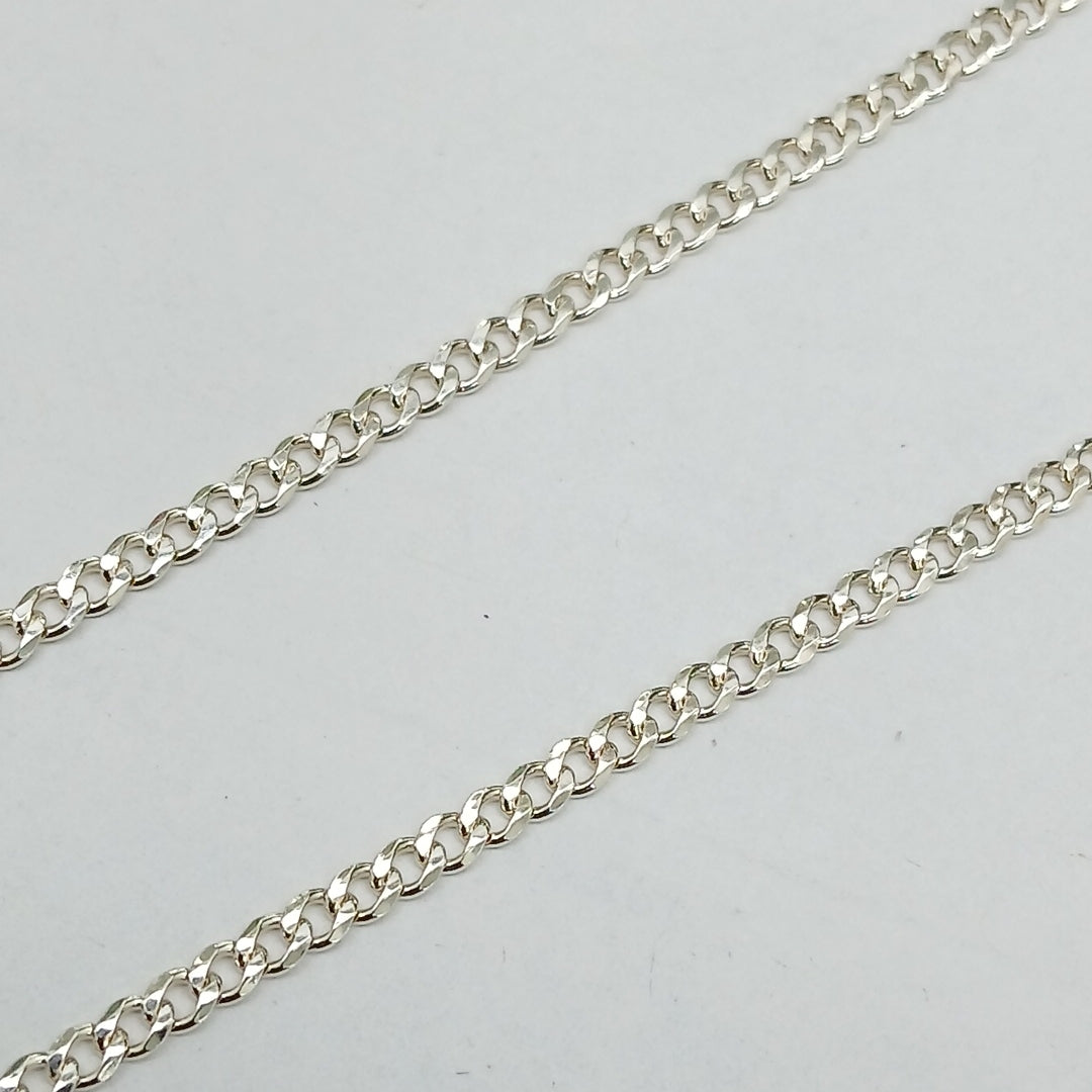 CADENA TEJIDO BARBADO PLATA .925 60 CM 5.5 GR (NUEVO)