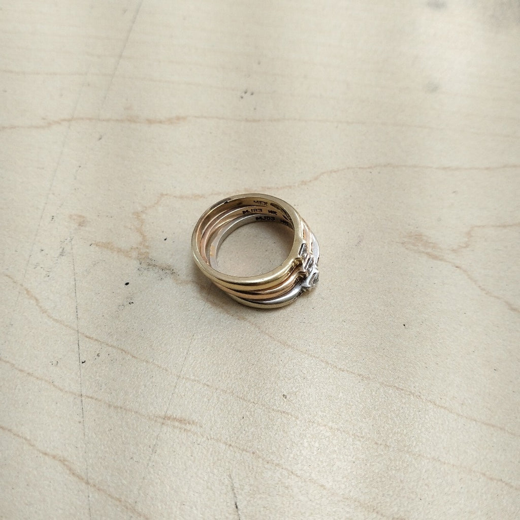 ANILLITO ORO COMBINADO 14 K 7.1 GRMS (SEMINUEVO)