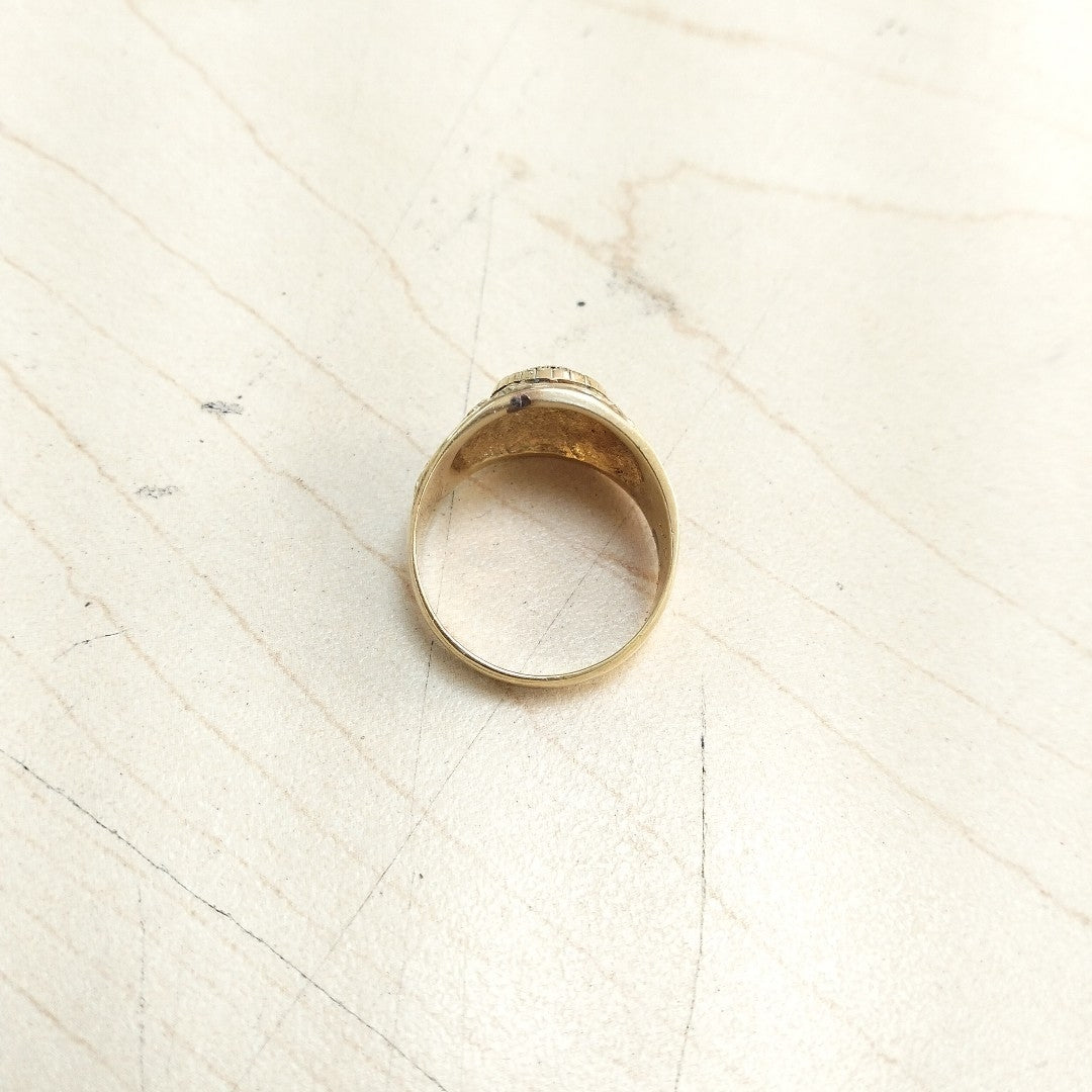 ANILLO DE GRADUACIÓN ORO 14 K 7.5 GRMS (SEMINUEVO)