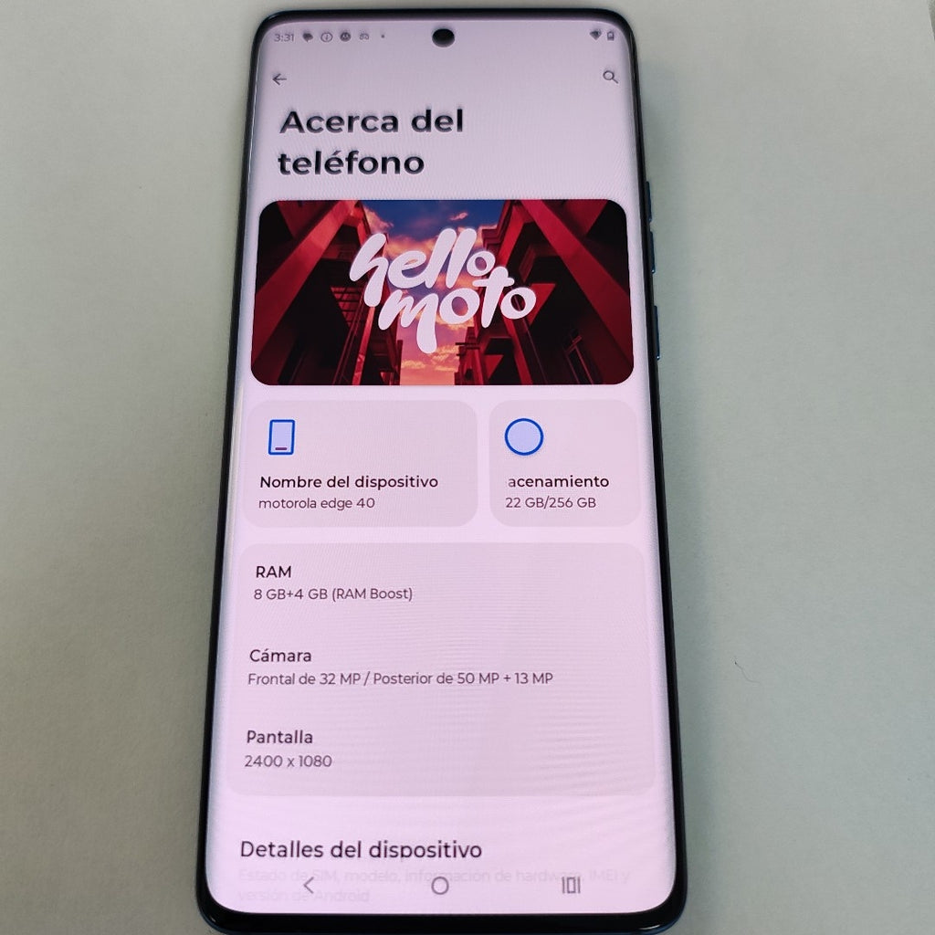 CELULAR MOTOROLA EDGE 40 XT2303-2 (2023) 256 GB 8 GB RAM (SEMINUEVO)
