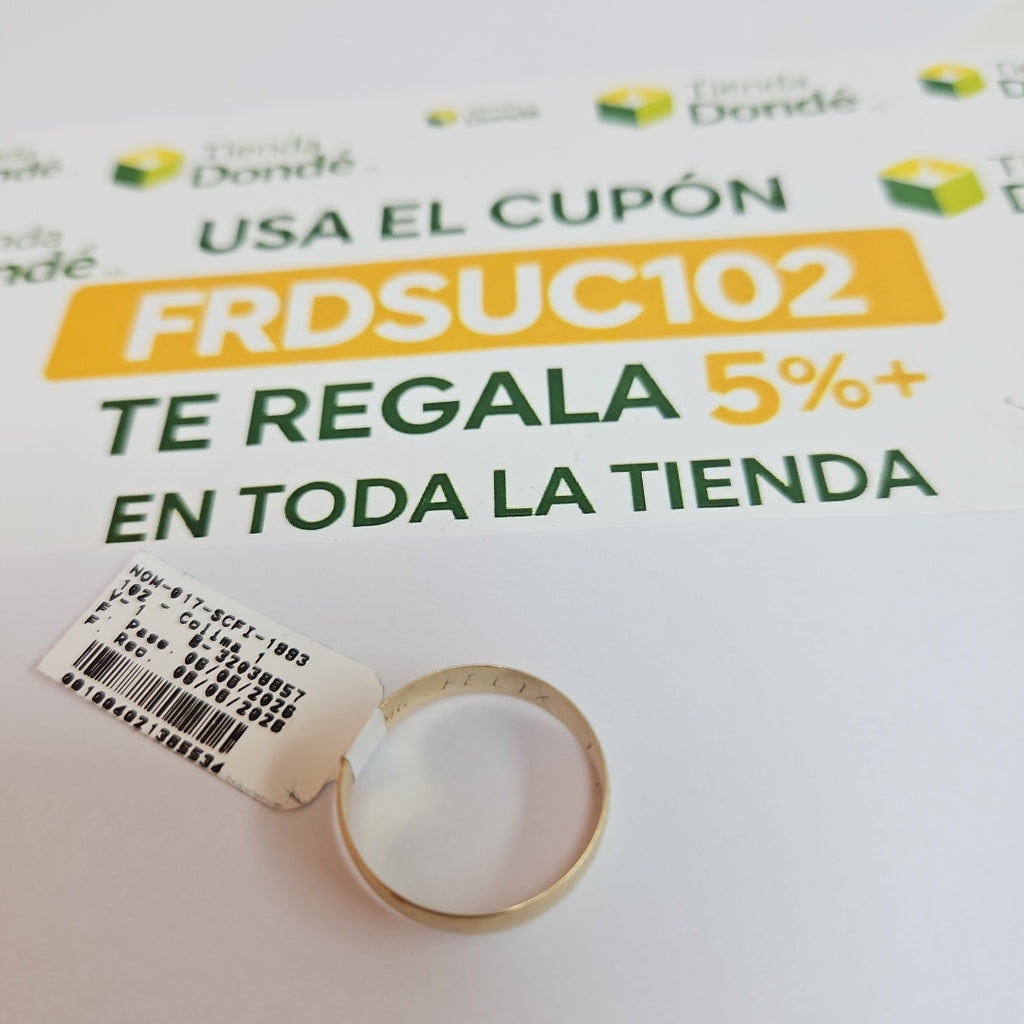 ARGOLLA ORO 14 K 2,50 GRMS (SEMINUEVO)