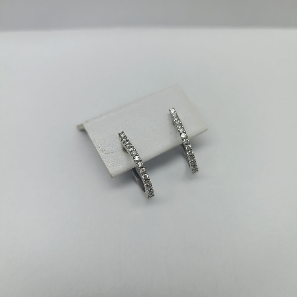 ARRACADAS PAR ORO, ORO BLANCO 14 K 2.5 GRMS (SEMINUEVO)