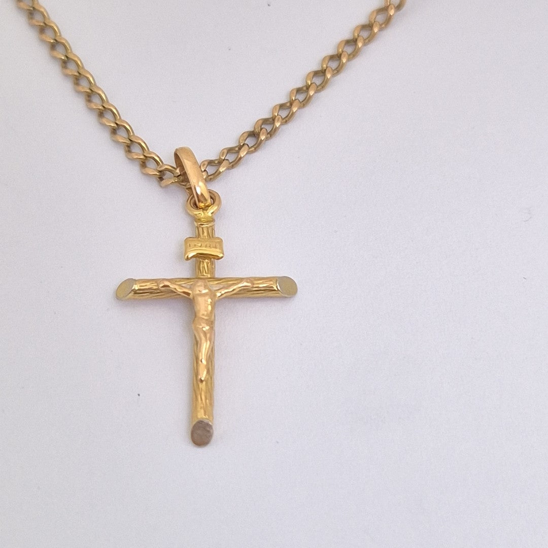 CRUCIFIJO ORO 14 K 1.3 GRMS (SEMINUEVO)