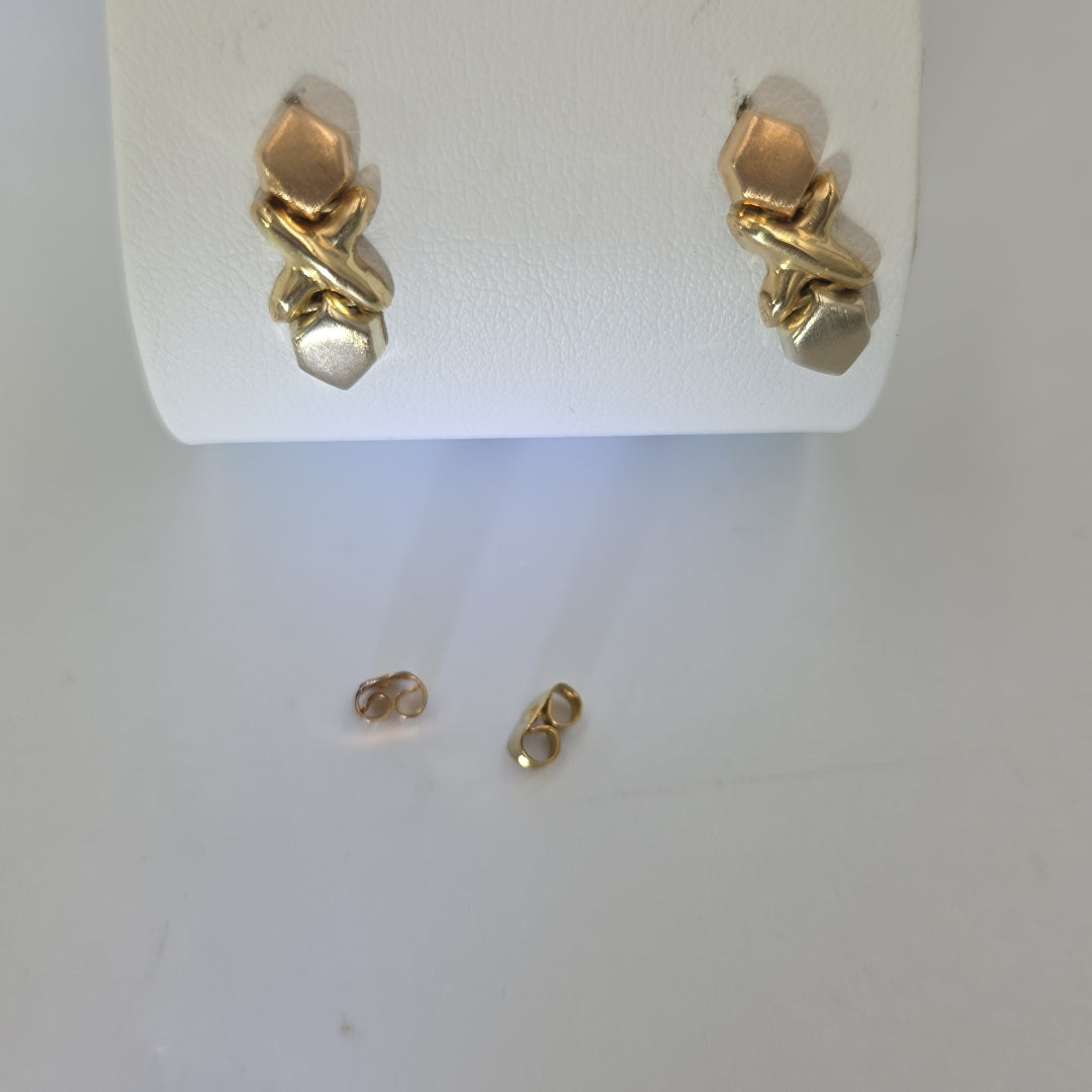 BROQUELES PAR ORO,ORO COMBINADO 10 K 1,80 GRMS (SEMINUEVO)