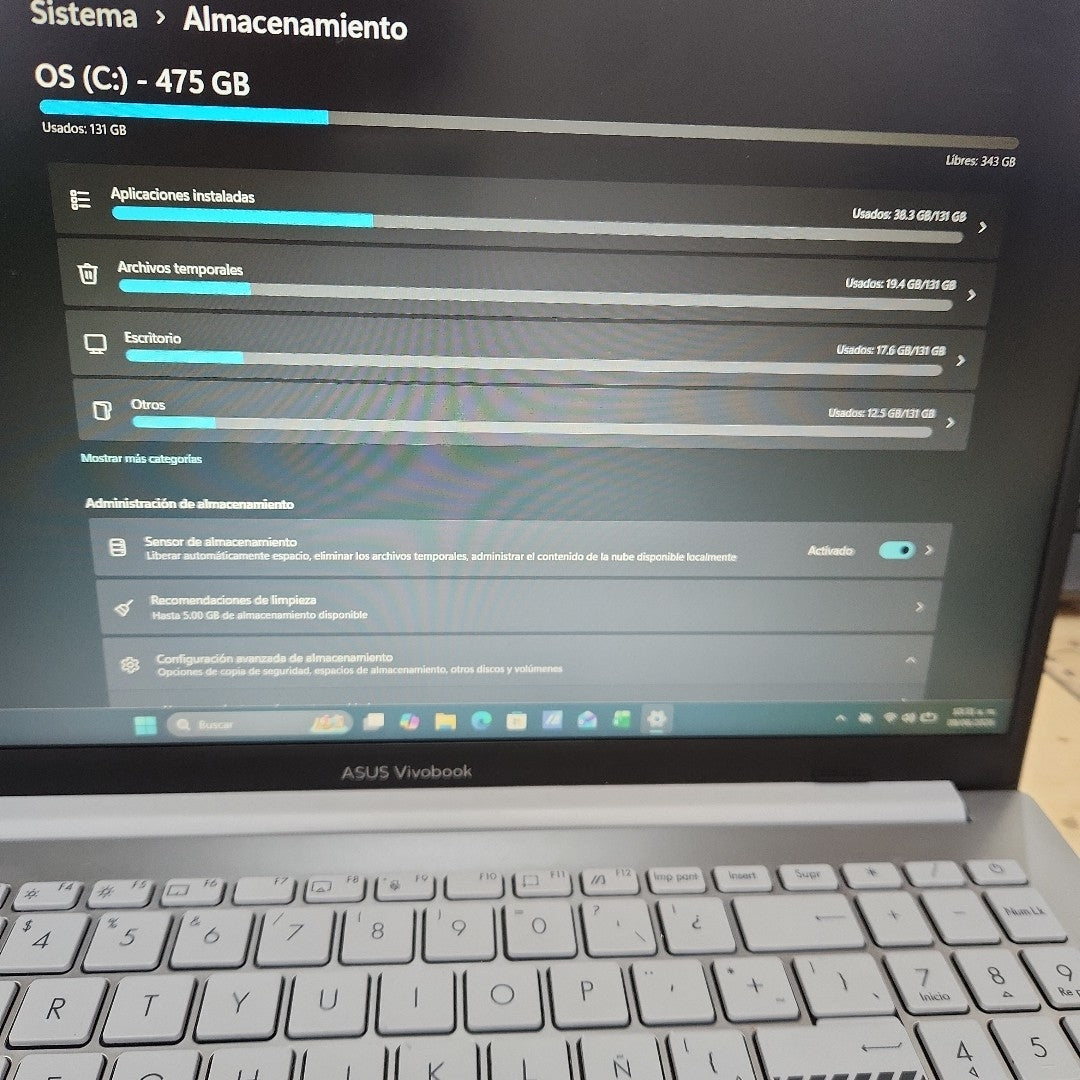LAPTOP ASUS VIVOBOOK GO 15 E1504GA-NJ469W (2024) 512 GB SSD 8 GB RAM (SEMINUEVO)