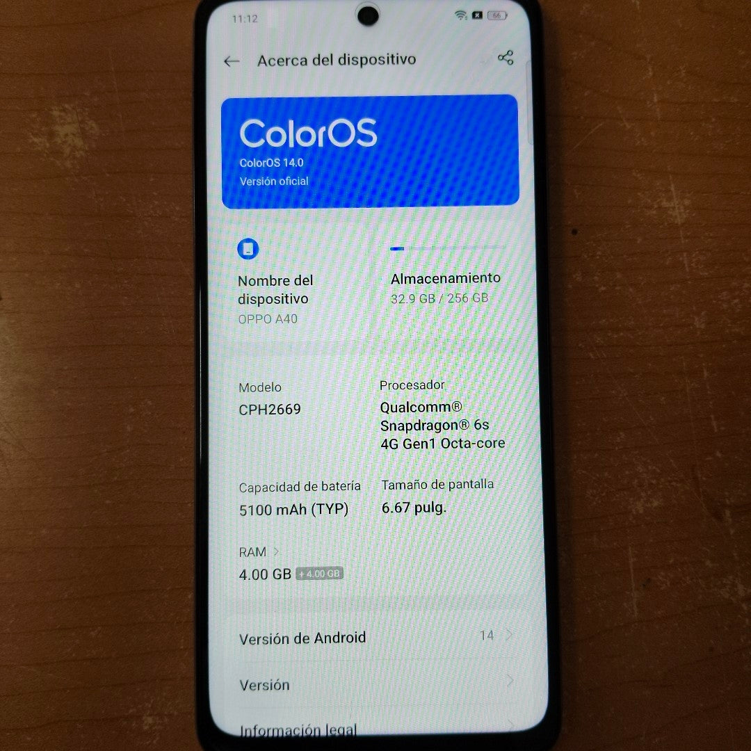 CELULAR OPPO A40 CPH2669 (2024) 256 GB 4 GB RAM (SEMINUEVO)
