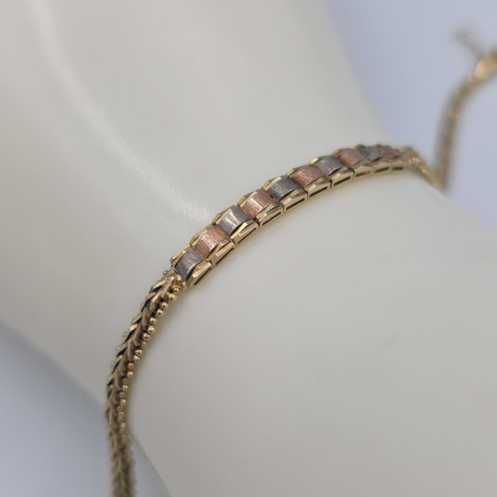 PULSERA ORO, ORO COMBINADO 14 K 6.5 GRMS (SEMINUEVO)