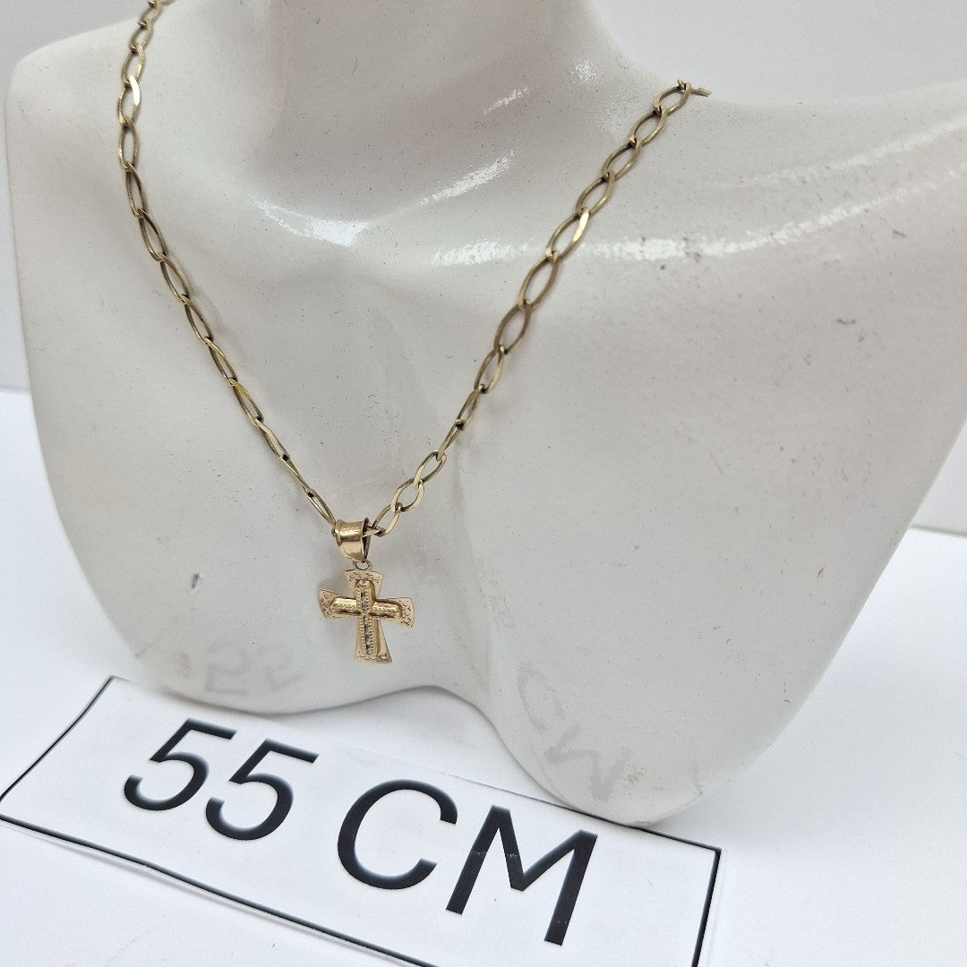 CADENA, CRUZ ORO 10 K 4.6 GRMS (SEMINUEVO)
