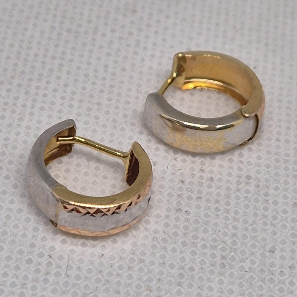 ARRACADAS PAR ORO COMBINADO 14 K 1,10 GRMS (SEMINUEVO)