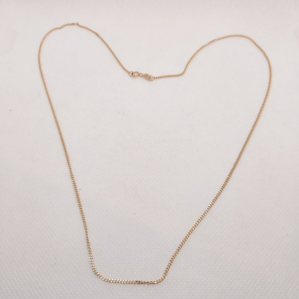 CADENAS TEJIDO BARBADA ORO 10K 55 CM 2.7 GR (NUEVO)