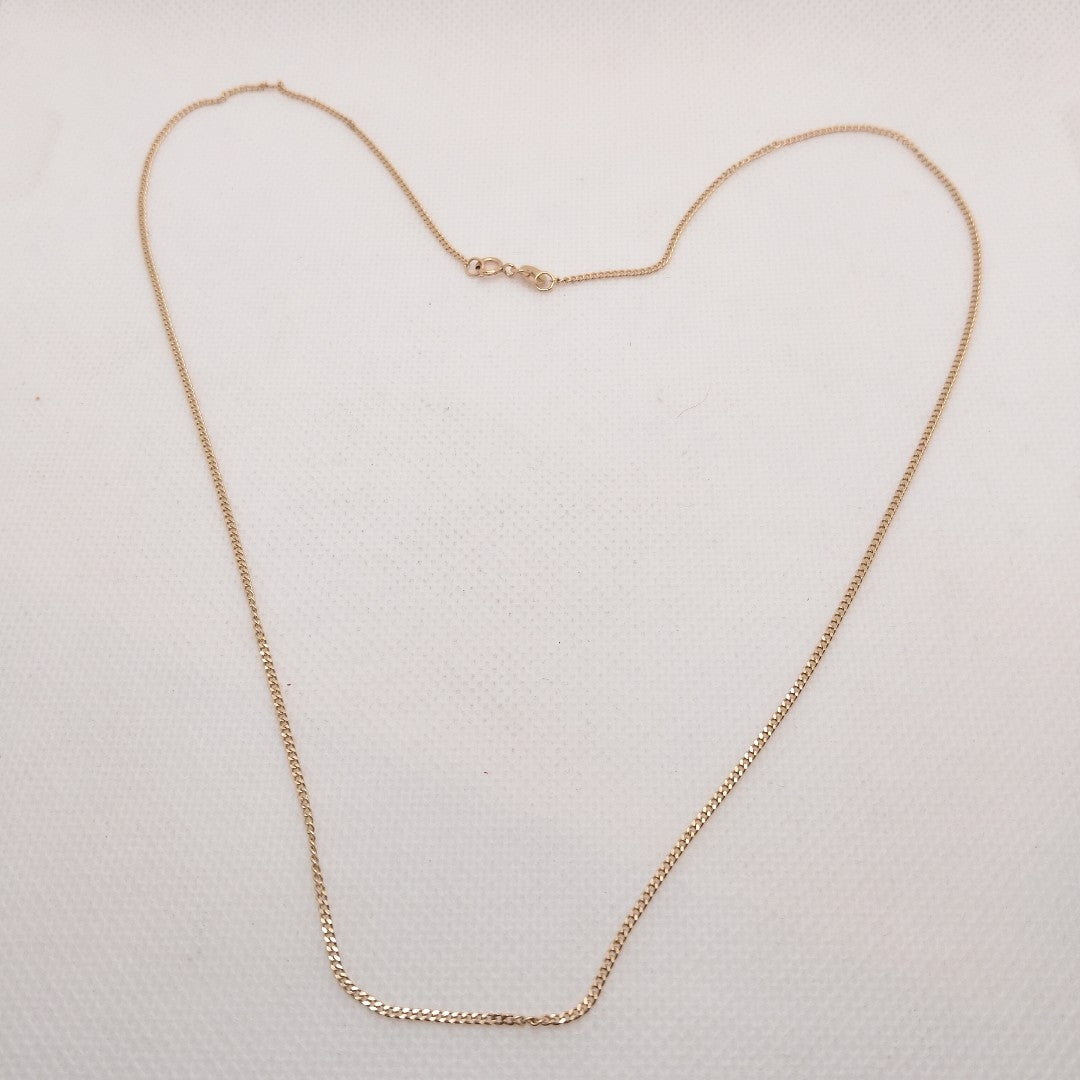 CADENAS TEJIDO BARBADA ORO 10K 55 CM 2.7 GR (NUEVO)