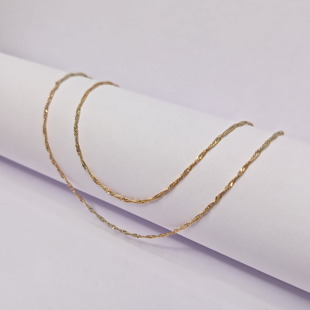 CADENA ORO COMBINADO 14 K 1,70 GRMS (SEMINUEVO)