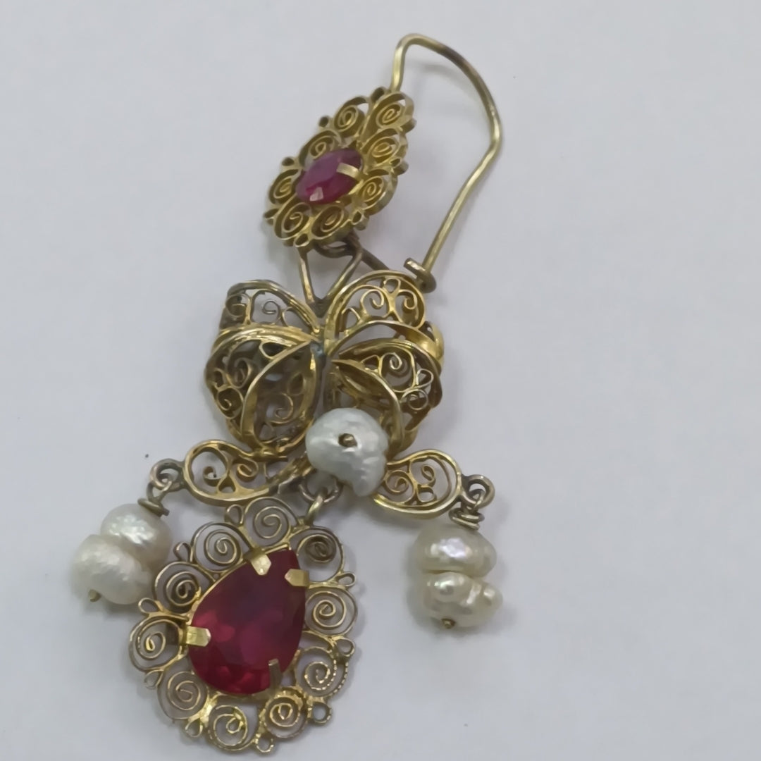 ARETES PAR ORO 8 K 8.4 GRMS (SEMINUEVO)